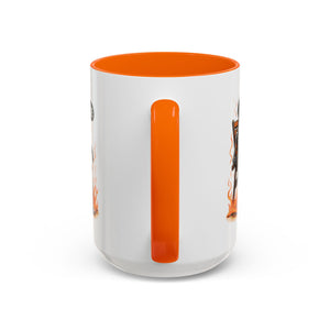 Funny I'M fine  Skeleton on fire Coffee Mug - Humor Gift for Halloween, Coffee Lovers,  Decor, Gag Gift, 11-15oz Accent Mug