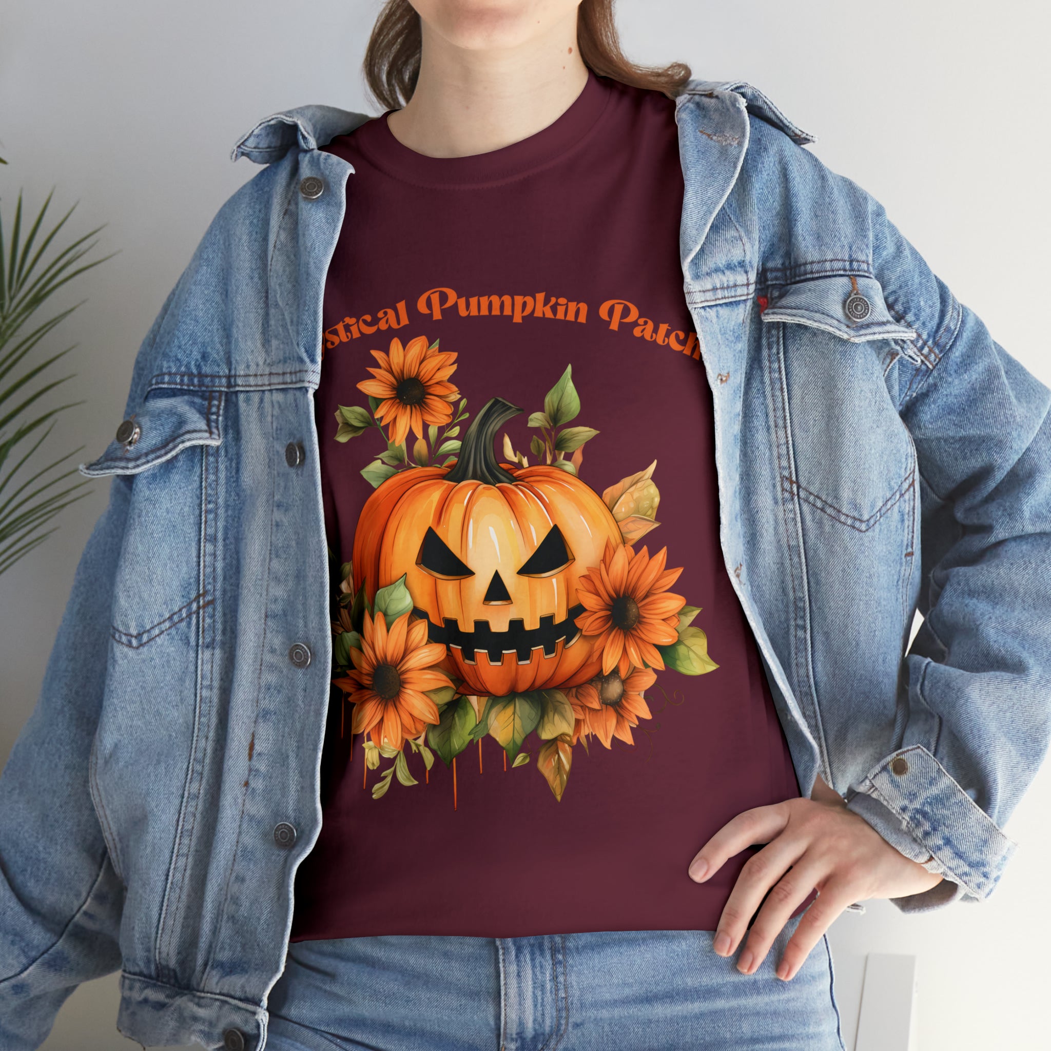 Halloween unisex t shirt mystical pumkin patch fall fun stocking stuffer Unisex Heavy Cotton Tee