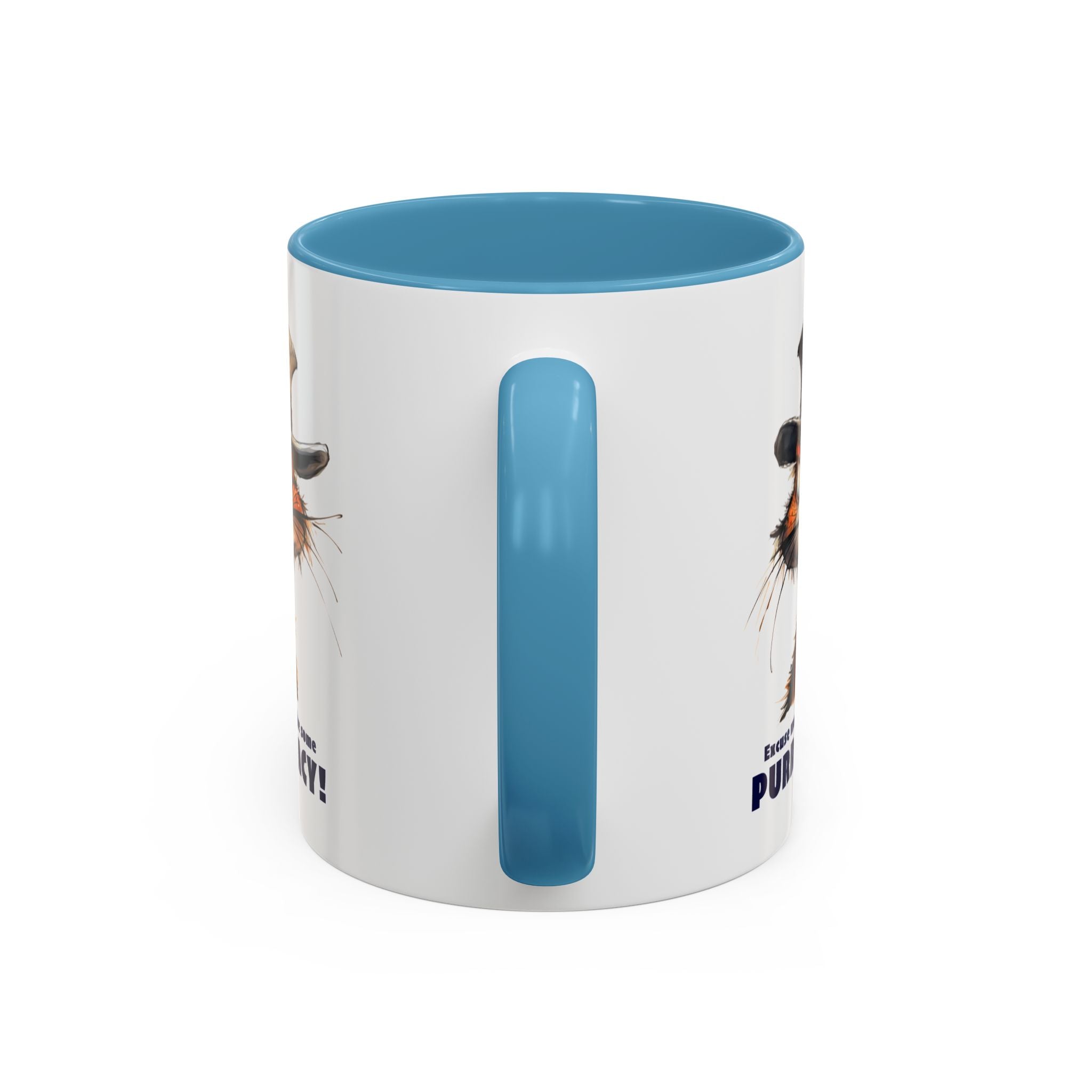 Funny Cat Coffee Mug - Purr-ivacy & Puppy Humor, Gifts for Cat Lovers, Home Office Accessories, Birthday, Pet Owner Mug