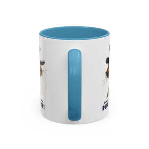 Funny Cat Coffee Mug - Purr-ivacy & Puppy Humor, Gifts for Cat Lovers, Home Office Accessories, Birthday, Pet Owner Mug