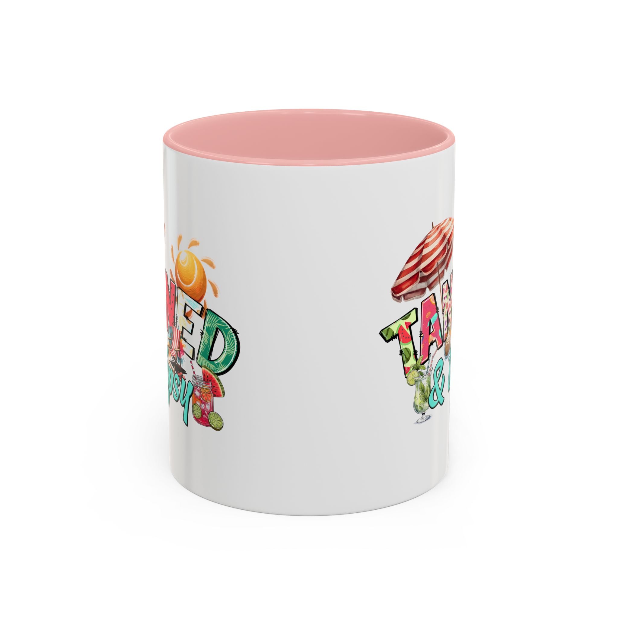 Tanned & Tipsy Accent Coffee Mug - Perfect for Summer Vibes & Beach Lovers party