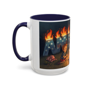 Patriotic Camping Coffee Mug - Fun America Design, Perfect for , Campfire Gatherings, Super for Gifts