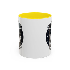 Alien-themed Coffee Mug: Take Me Away, Space Lover Gift, Skeleton Mug, Unique Drinkware for Sci-Fi Fans, Halloween Decor