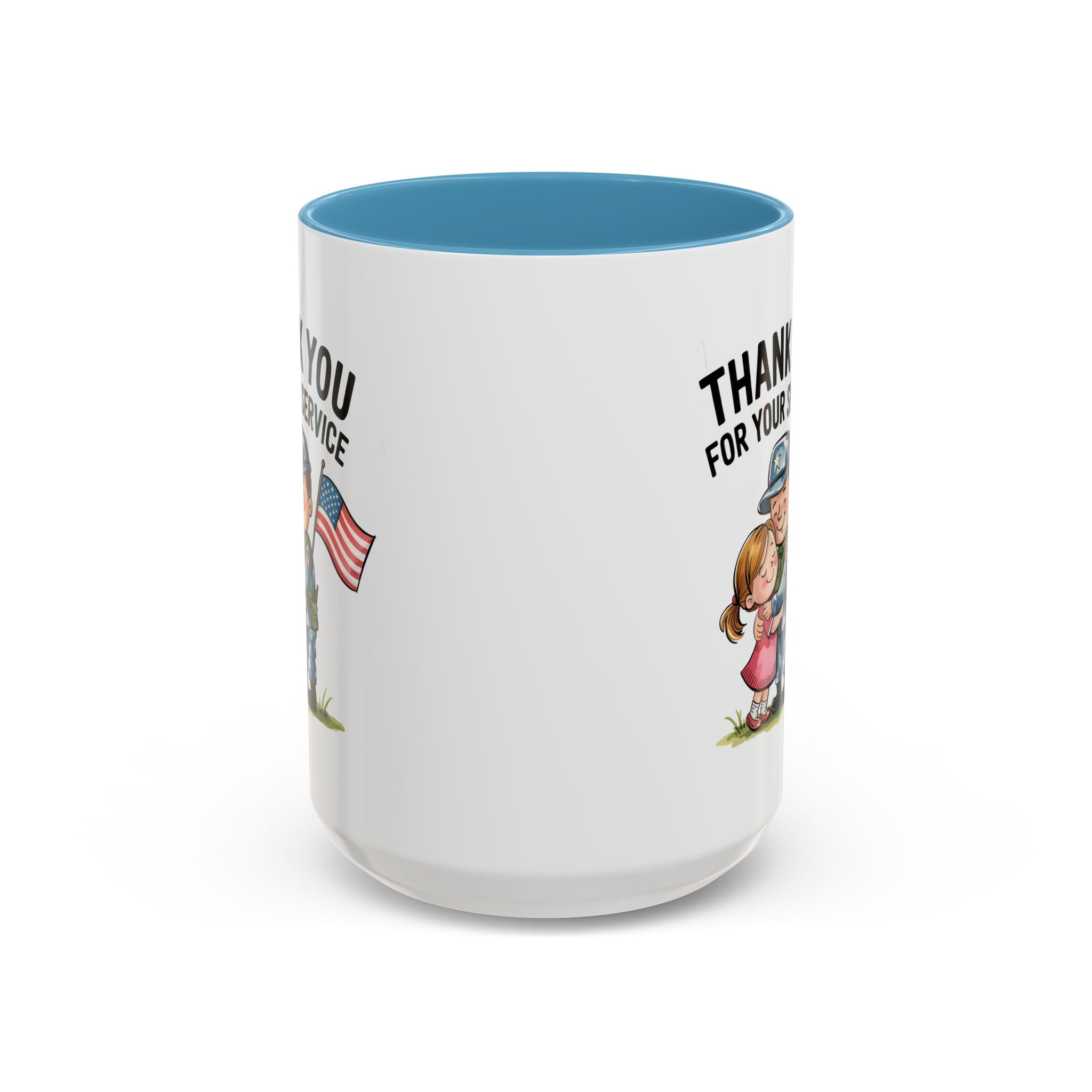 Thank You for Your Service Coffee Mug - 11oz & 15oz Accent Mugs for Veterans Appreciation