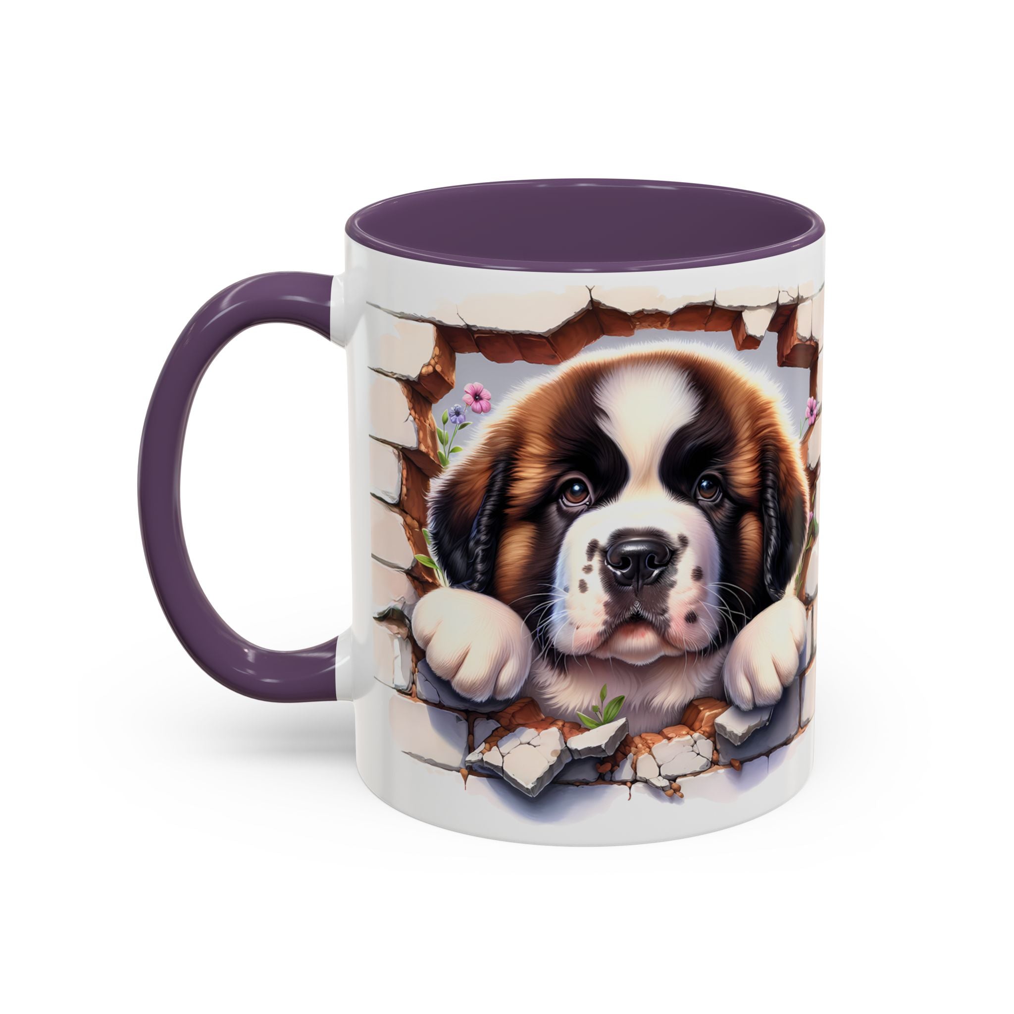 Cute Dog Breakthrough Accent Coffee Mug - Gift for Dog Lovers, Home Decor, Personalized Pet Mug, Puppy Lover's Kitchenware