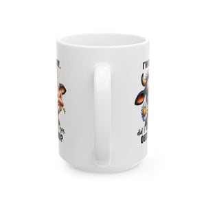 Funny Cow eye rolling sarcasm coffee  Mug | Cute Gift  Cow Print Coffee Cup | Unique Kitchen Decor | Humorous Gift for Birthdays