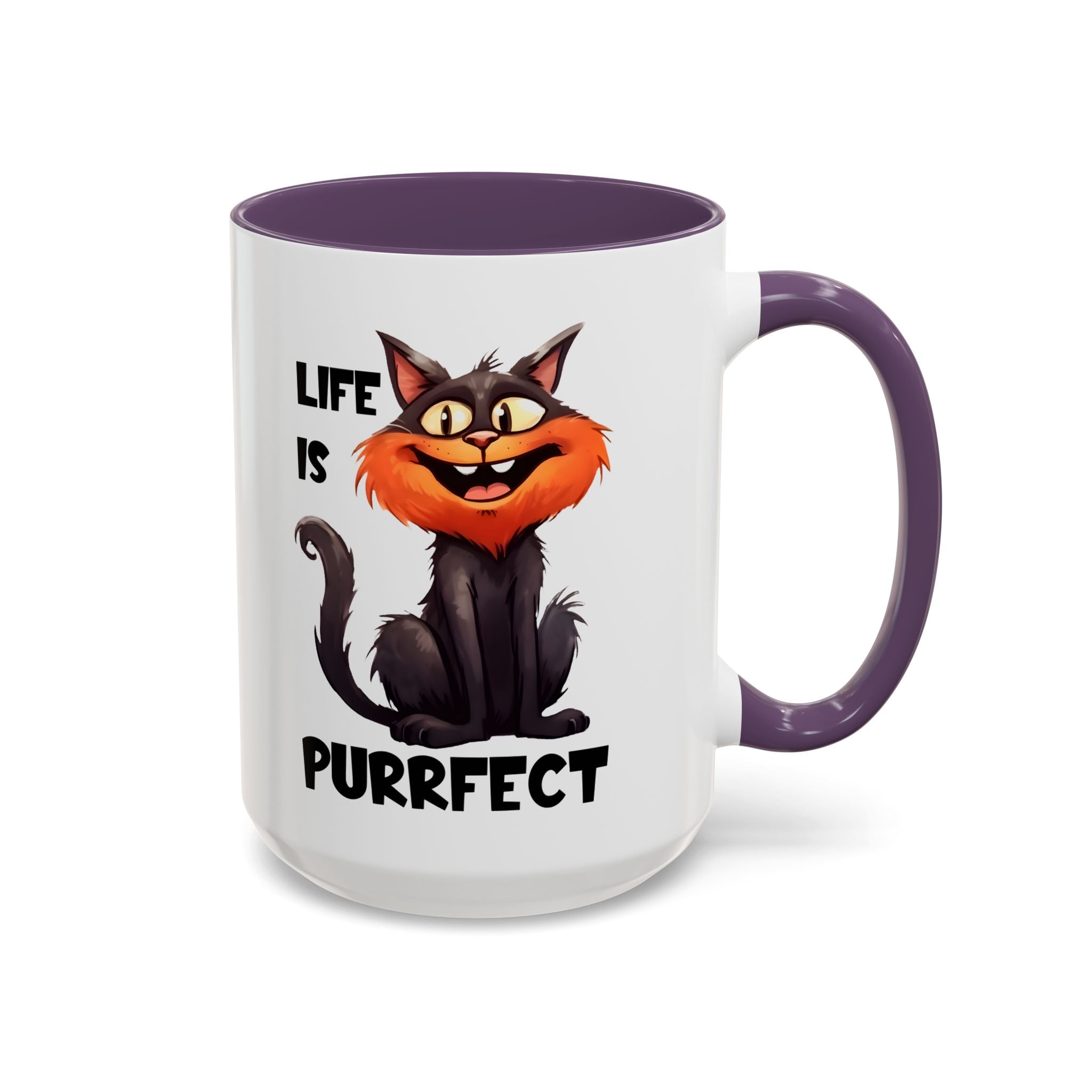 Purrfect Cat Accent Coffee Mug, Cat Lover Gift, Funny Drinkware, Cute Kitchen Accessory, Pet Owner Mug, Unique Gift Idea