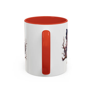 gothic vampire girl in tree horror art Accent Coffee Mug (11, 15oz) png16
