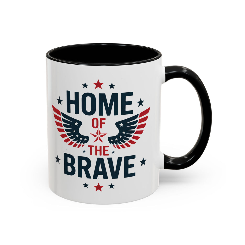 Patriotic Coffee Mug - Home of the Brave Design american