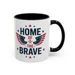 Patriotic Coffee Mug - Home of the Brave Design american