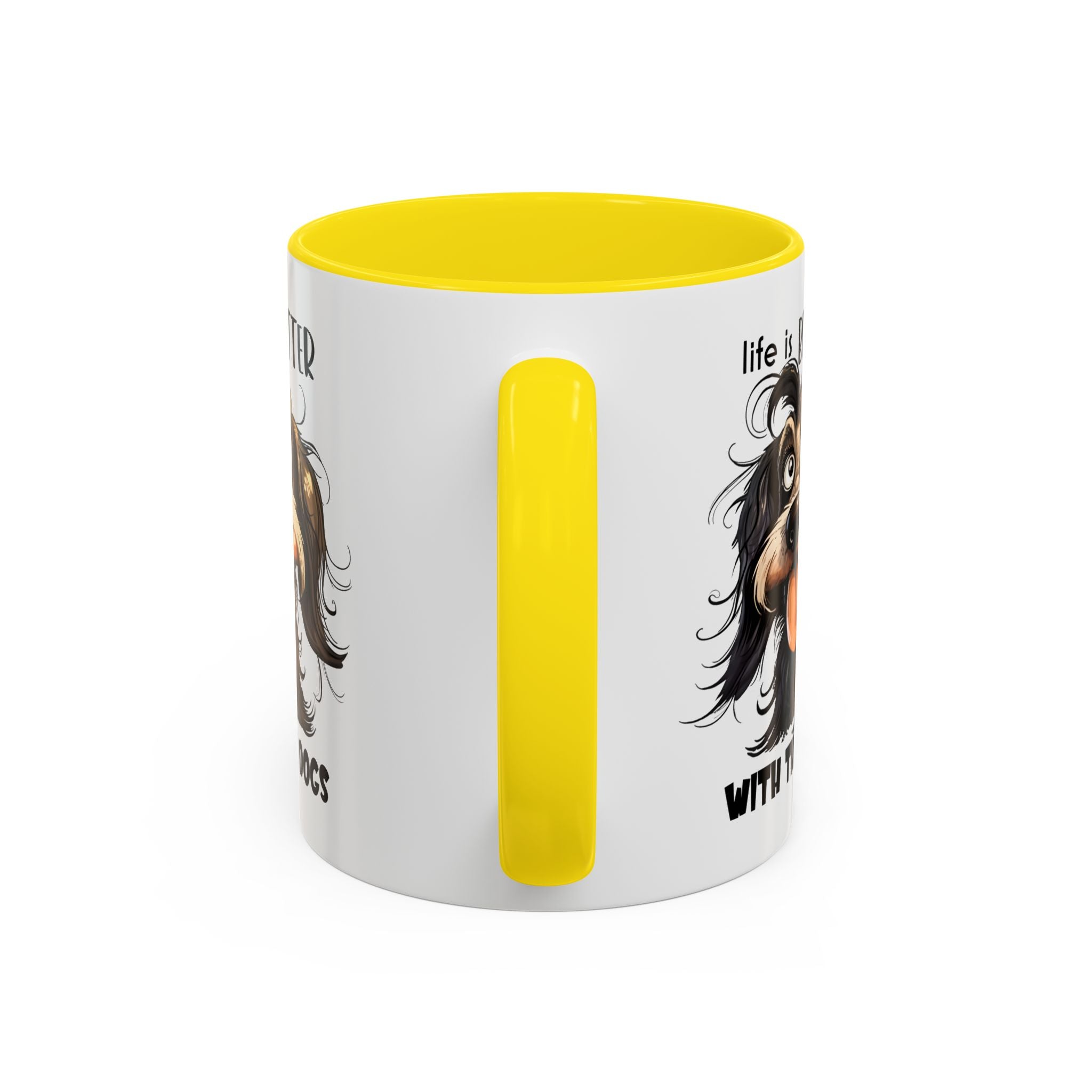 Life is Better with Dogs Coffee Mug - Cute Dog Lover Gift, Animal Themed Mug, Pet Owner Present, Fun Coffee Cup, Gift for Him/Her