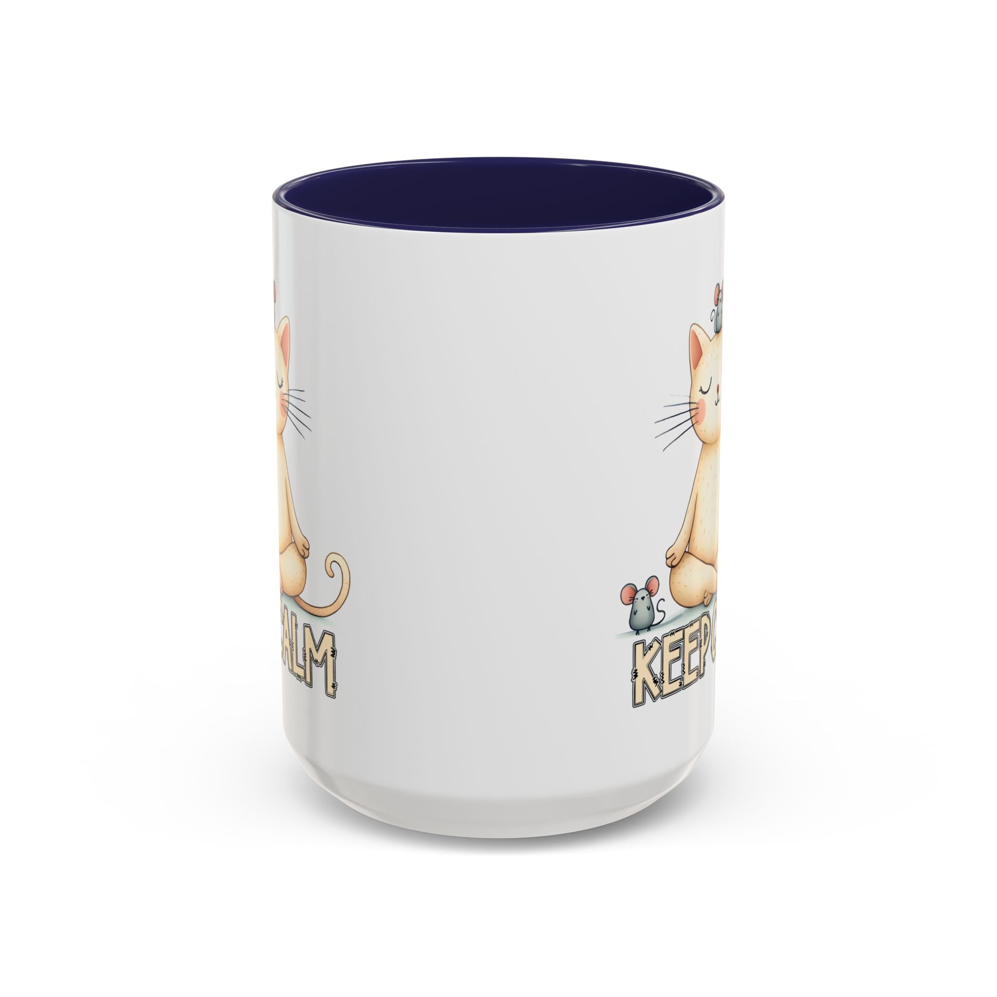 Serene Cat Coffee Mug, Funny Pet Lover's Gift, Cute Keepsake for Relaxation, Relaxing Drinkware, Quirky Home Decor