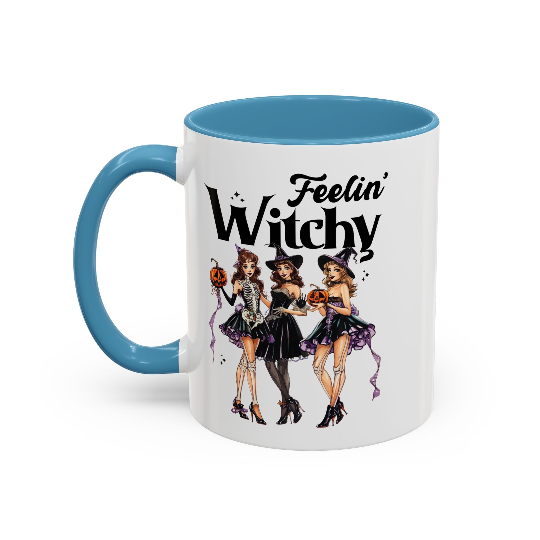 Witchy Accent Coffee Mug - Spooky Halloween Mug, Witchy Decor, Gift for Her, Fall Coffee Cup, Party Mug