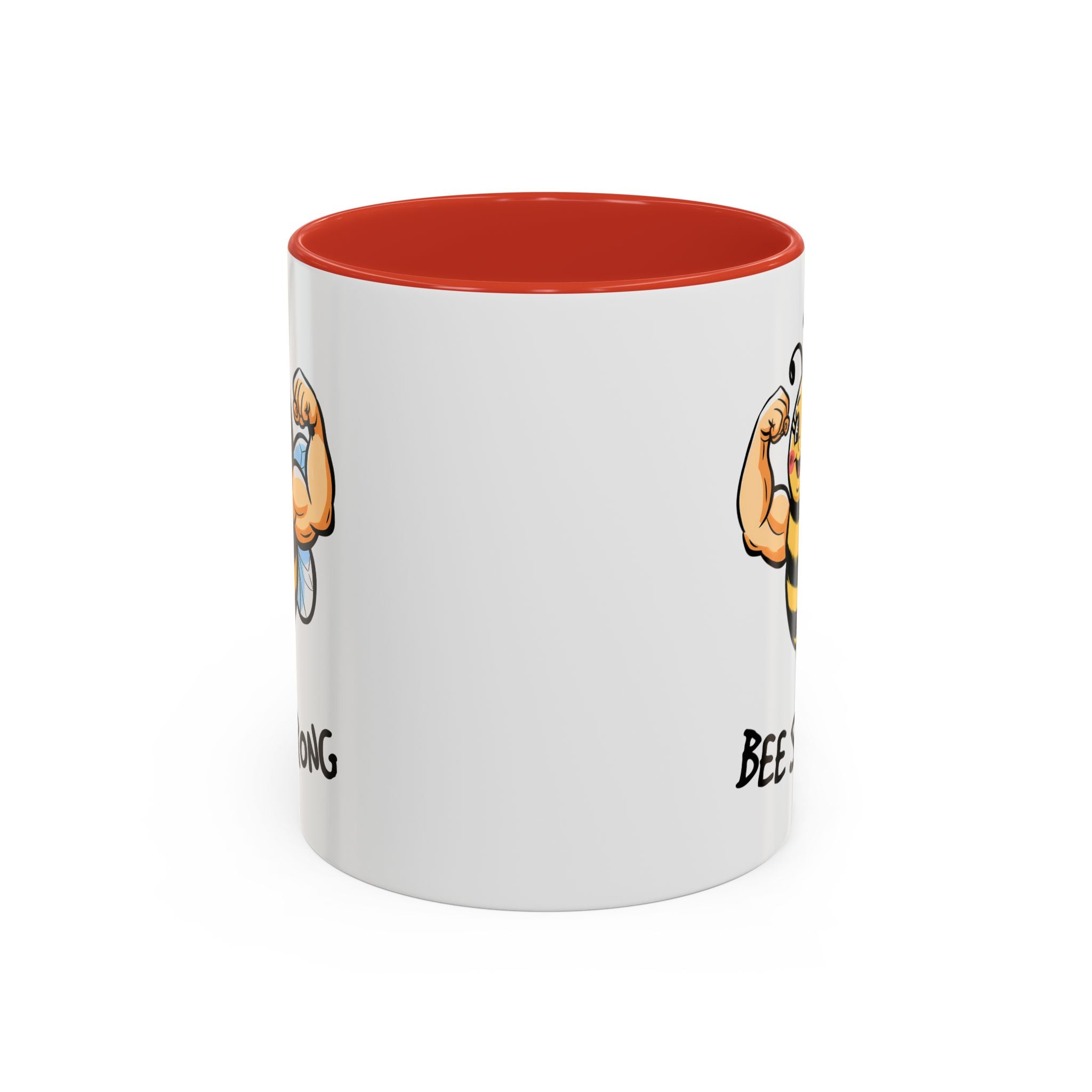 Bee Strong Accent Coffee Mug - Motivational Mug for Strength and mental health