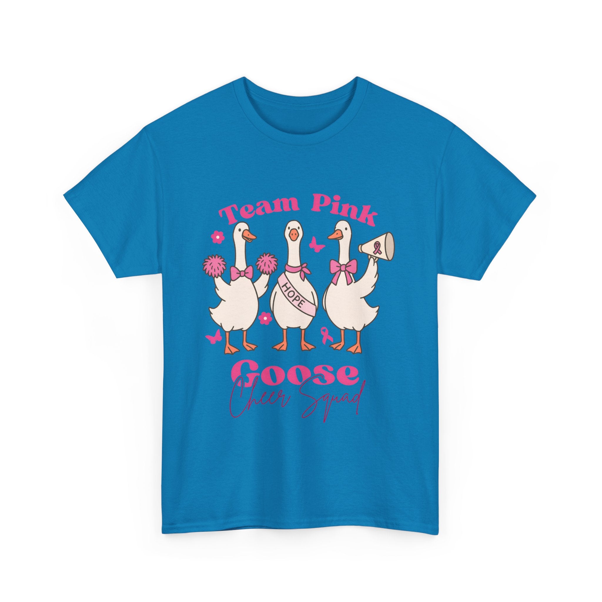 cancer awareness Cheer Squad Goose Tee - Perfect for Cheerleaders, Team Spirit, Bird Lovers, Fun Gifts, Casual Wear