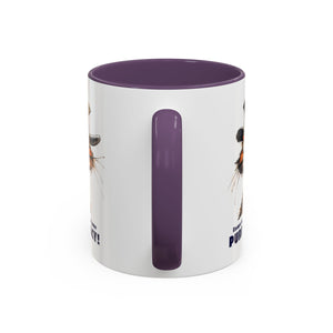 Funny Cat Coffee Mug - Purr-ivacy & Puppy Humor, Gifts for Cat Lovers, Home Office Accessories, Birthday, Pet Owner Mug