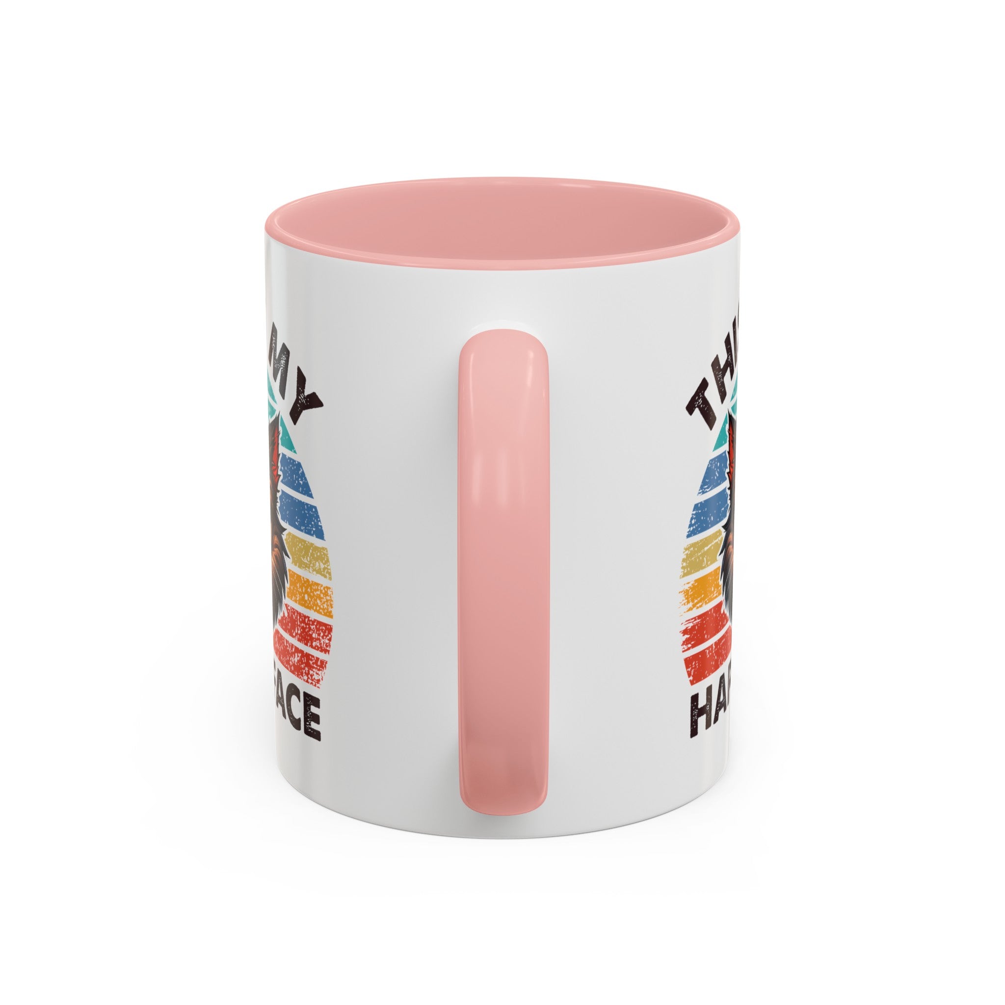 grumpy cat this is my happy face Accent Coffee Mug (11, 15oz) by the x m world
