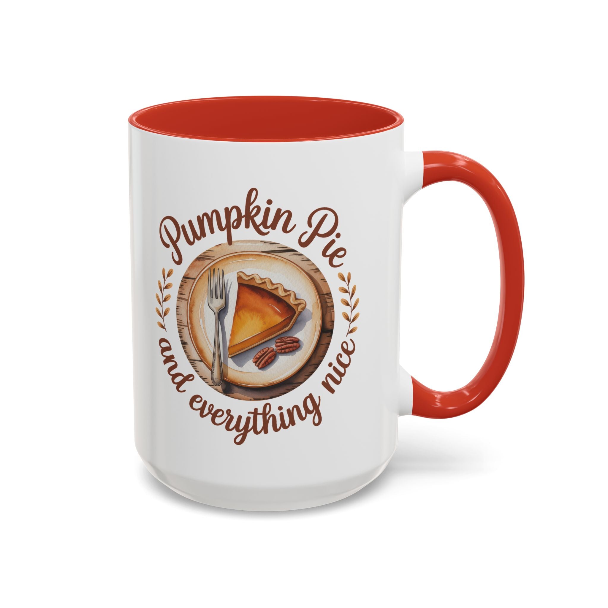 Pumpkin Pie Accent Coffee Mug - Perfect for Fall and Thanksgiving Warmth