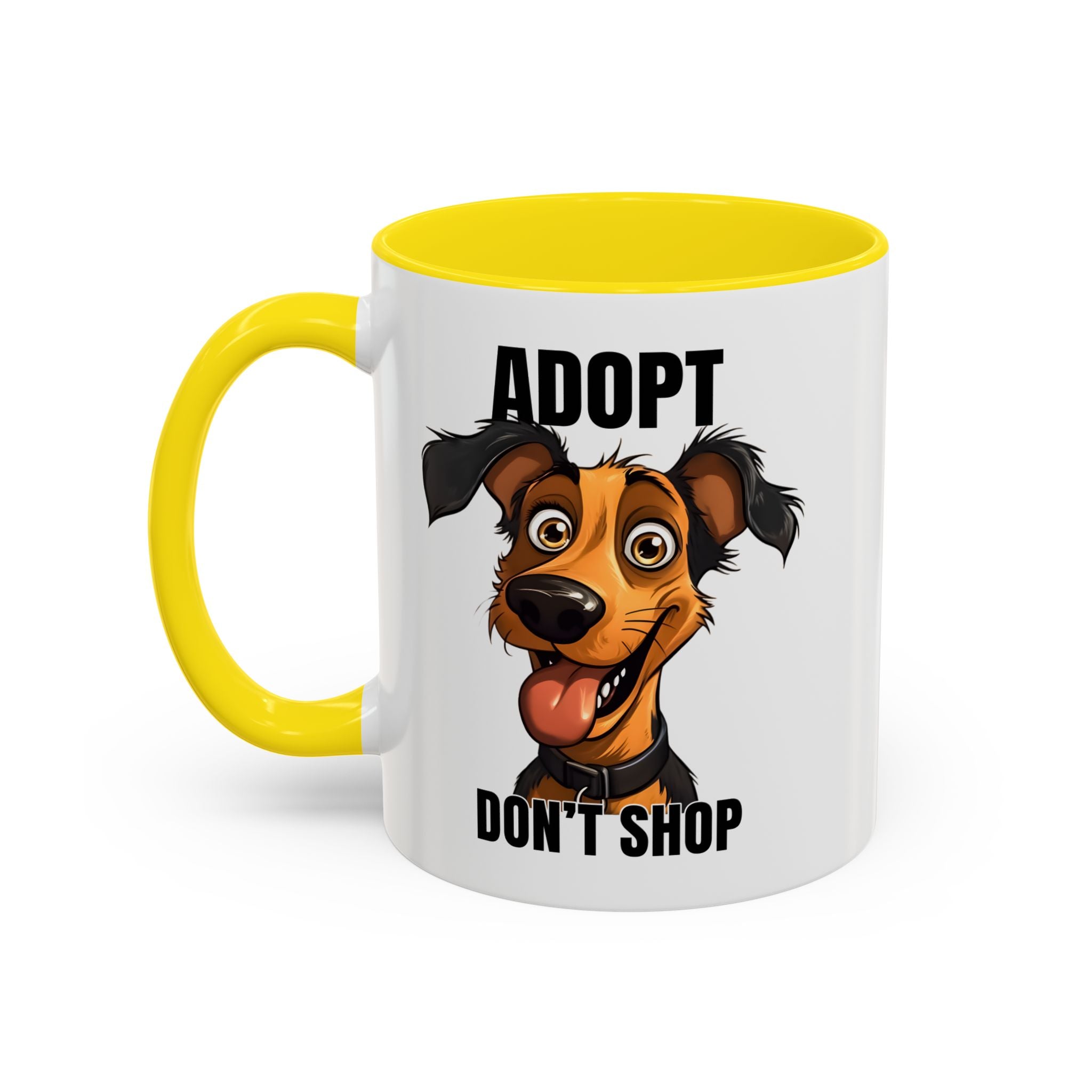 Adopt Don't Shop Coffee Mug - Dog Lovers Gift, Cute Pet Mug, Animal Rescue, Personalized Pet Owner Coffee Cup,  Dog Art