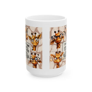 attitude sarcasm Giraffe coffee Mug - Perfect for Coffee Lovers, Gift for Animal Lovers, Fun Office Decor, Unique Birthday Present