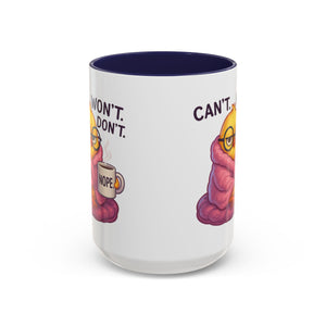 Cozy Cartoon Coffee Mug - Perfect for Lazy Days, Gifts for Friends, Cute Coffee Cups, Inspirational Morning Mug, Funny Beverage Container