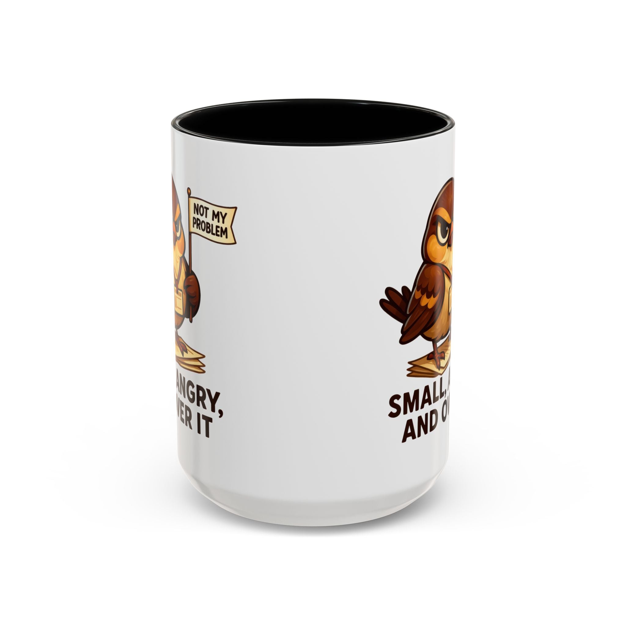 Funny Owl Coffee Mug, not my problem  Small Angry Owl Cup, Coffee Lover Present, Quirky Office