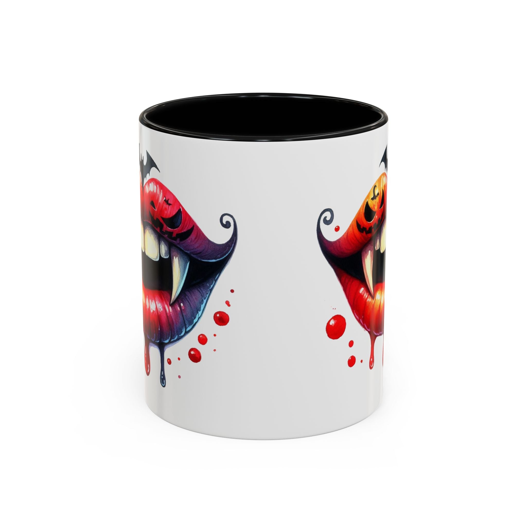 Halloween Vampire Coffee Mug, Spooky Drinkware, Goth Kitchen Decor, Pumpkin Mug, Horror Lover Gift