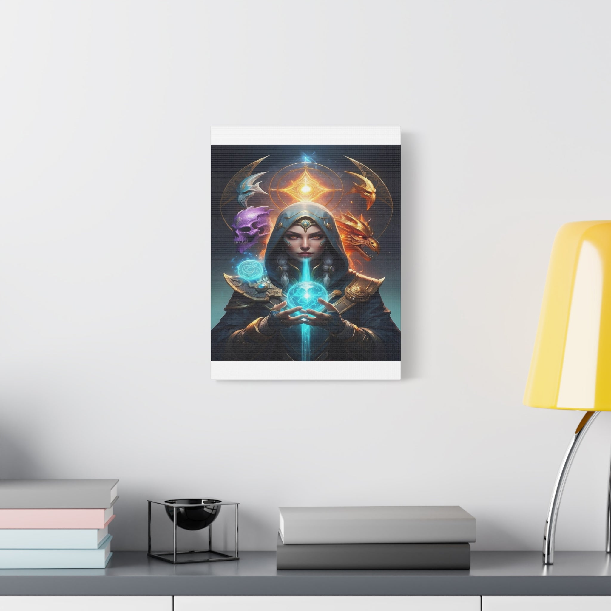 Mystical Sorceress Canvas Artwork - Fantasy Wall Decor