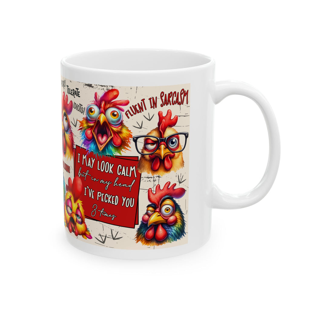 Funny Rooster Mug, attitude sarcasm Coffee Cup for Animal Lovers, Gift for Birthdays, Holidays, & Coffee Enthusiasts