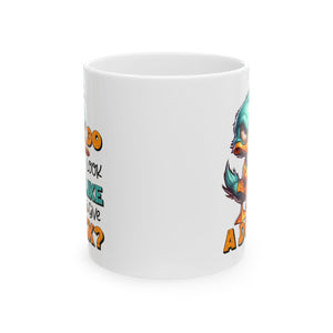funny duck attitude coffee  Mug for Coffee Lovers, Funny Gift, Tea Mug, Cartoon Character Mug, Unique Kitchen Decor