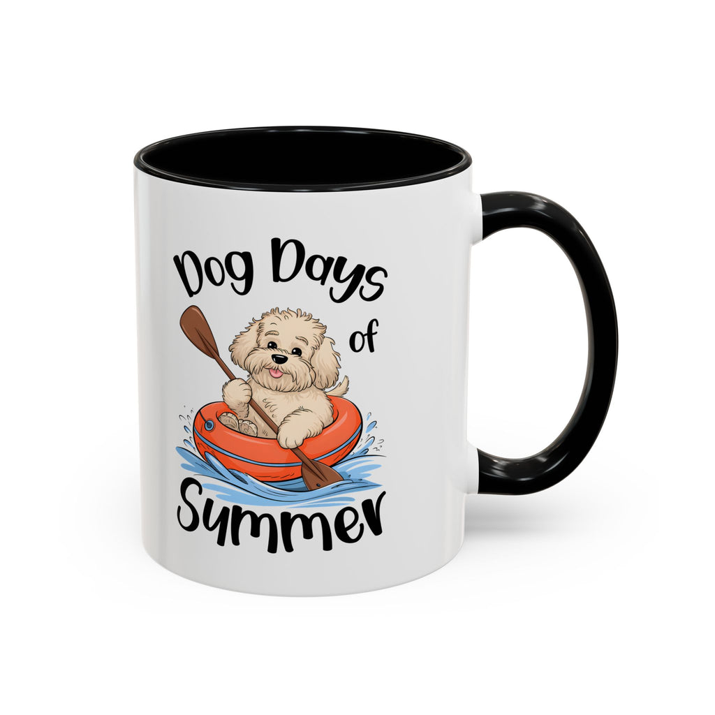 Dog Days of Summer Coffee Mug, Cute Dog Mug, Pet Lover Gift, Summer Vibes, Beach Decor, Fun Pet Cup, Canoeing Dog Design