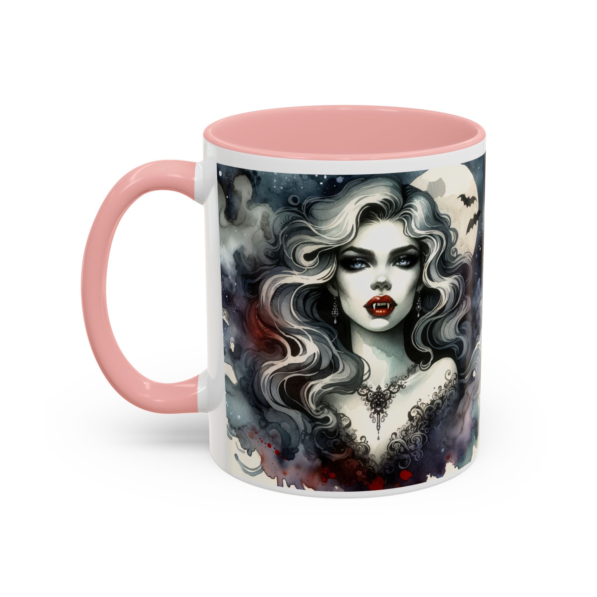 Gothic vampire Elegance Coffee Mug,  Halloween Decor, Dark Art Mug, Spooky Homeware