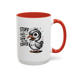 Quirky Coffee Mug with Owl Design | Gift for Coffee Lovers, Unique Office Mug, Fun Morning Coffee Cup, Bird-Themed Mug, Early Bird Gift