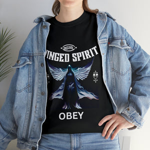 Obey winged spirit gothic Unisex Heavy Cotton Tee mens black