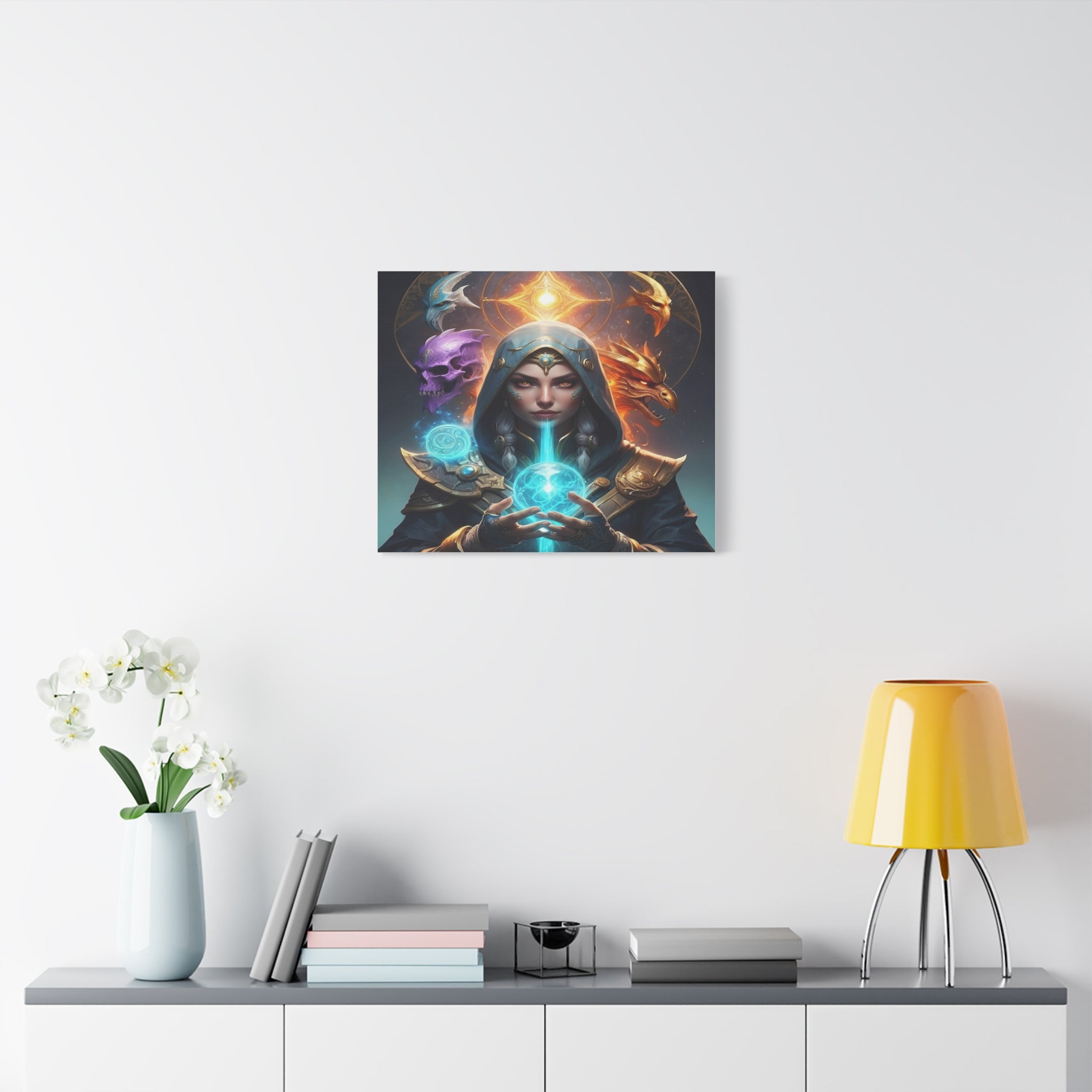 Mystical Sorceress Canvas Artwork - Fantasy Wall Decor