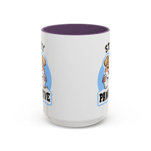 Cute Stay Pawsitive Coffee Mug - Perfect Gift for Dog Lovers mental health