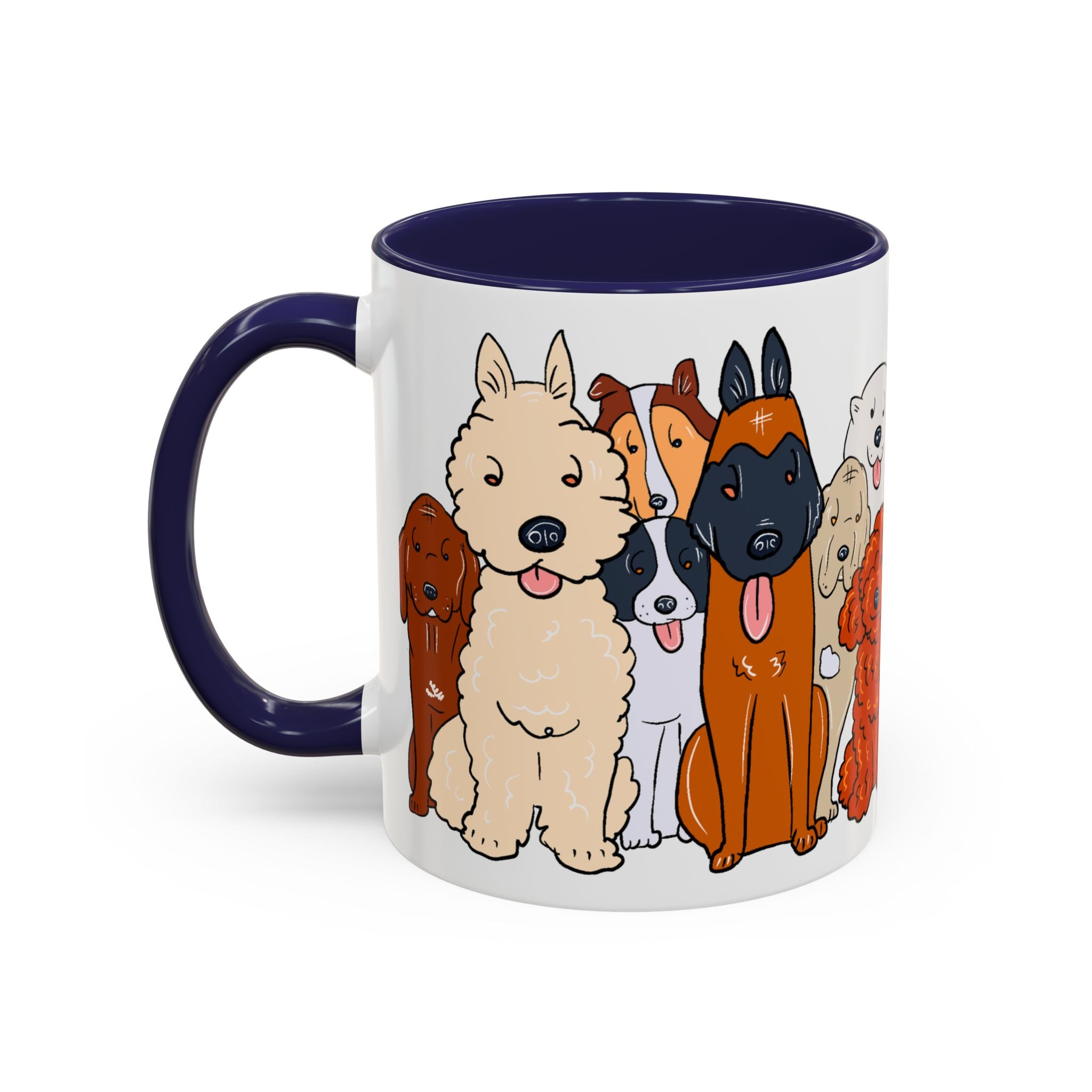 Cute Dog Breed Accent Coffee Mug, Pet Lover Gift, Canine Mug, Gifts for Dog Owners, Puppy Lover Mug