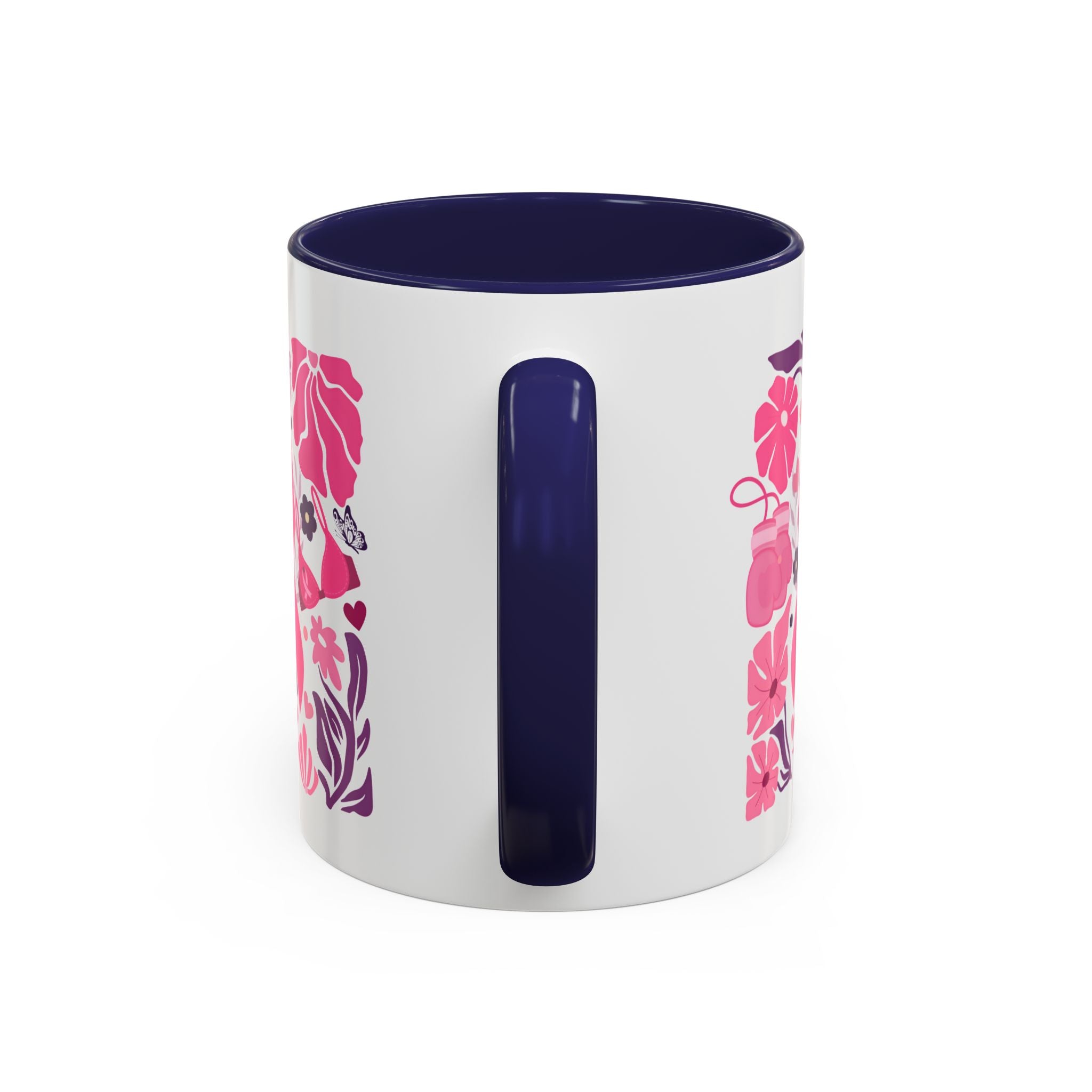 Pink Floral Awareness Coffee Mug, Breast Cancer Awareness Mug, Gift for Her, Supportive Drinkware, Motivational Mug