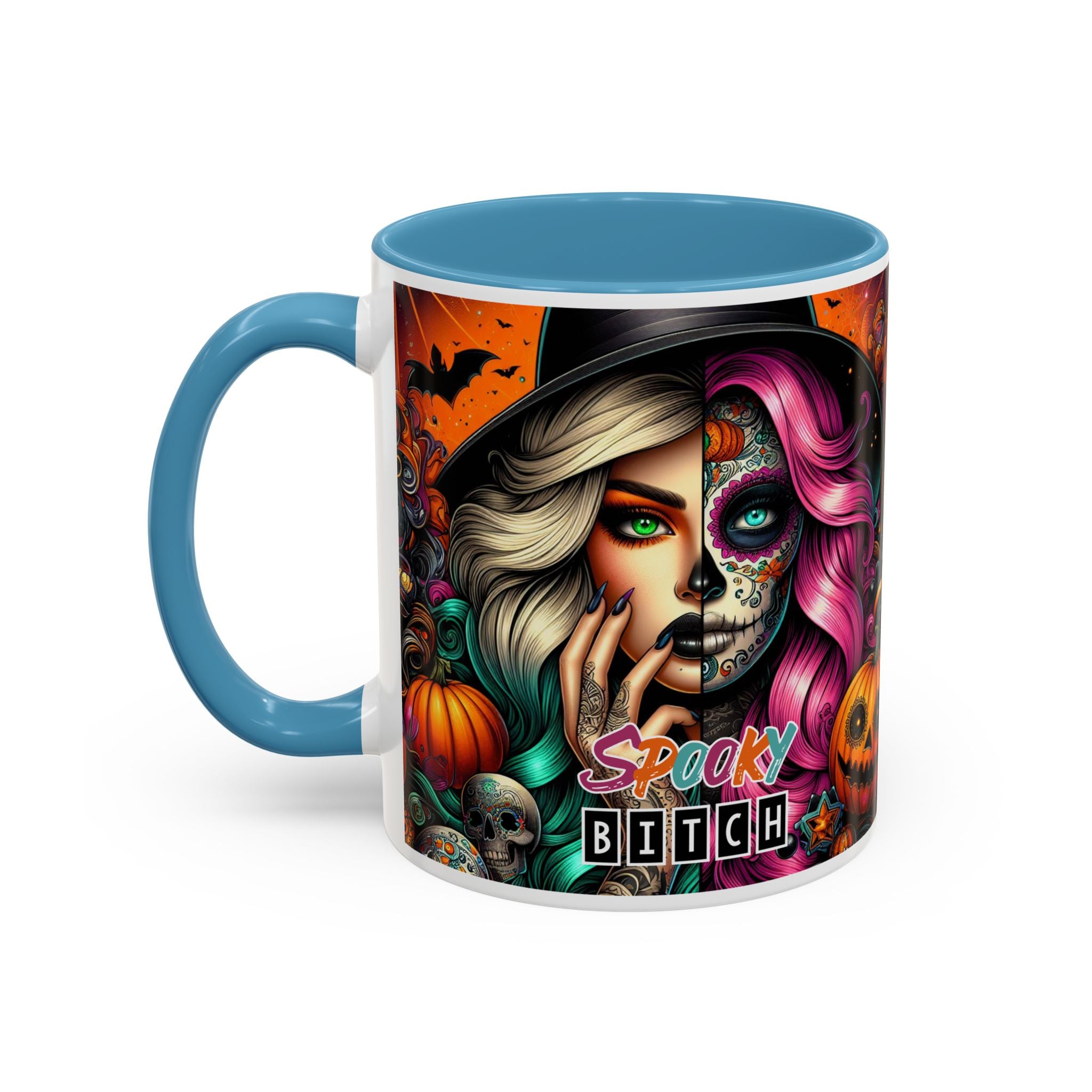 Spooky Bitch Halloween Coffee Mug - 11oz & 15oz | Witchy Vibes for Gifting, Halloween Decor, Fun Coffee Lover Gift, Spooky Season Must-Have