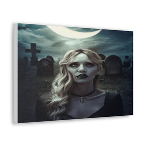 Gothic dark fantasy woman canvas gallery wraps  gift for goth lovers