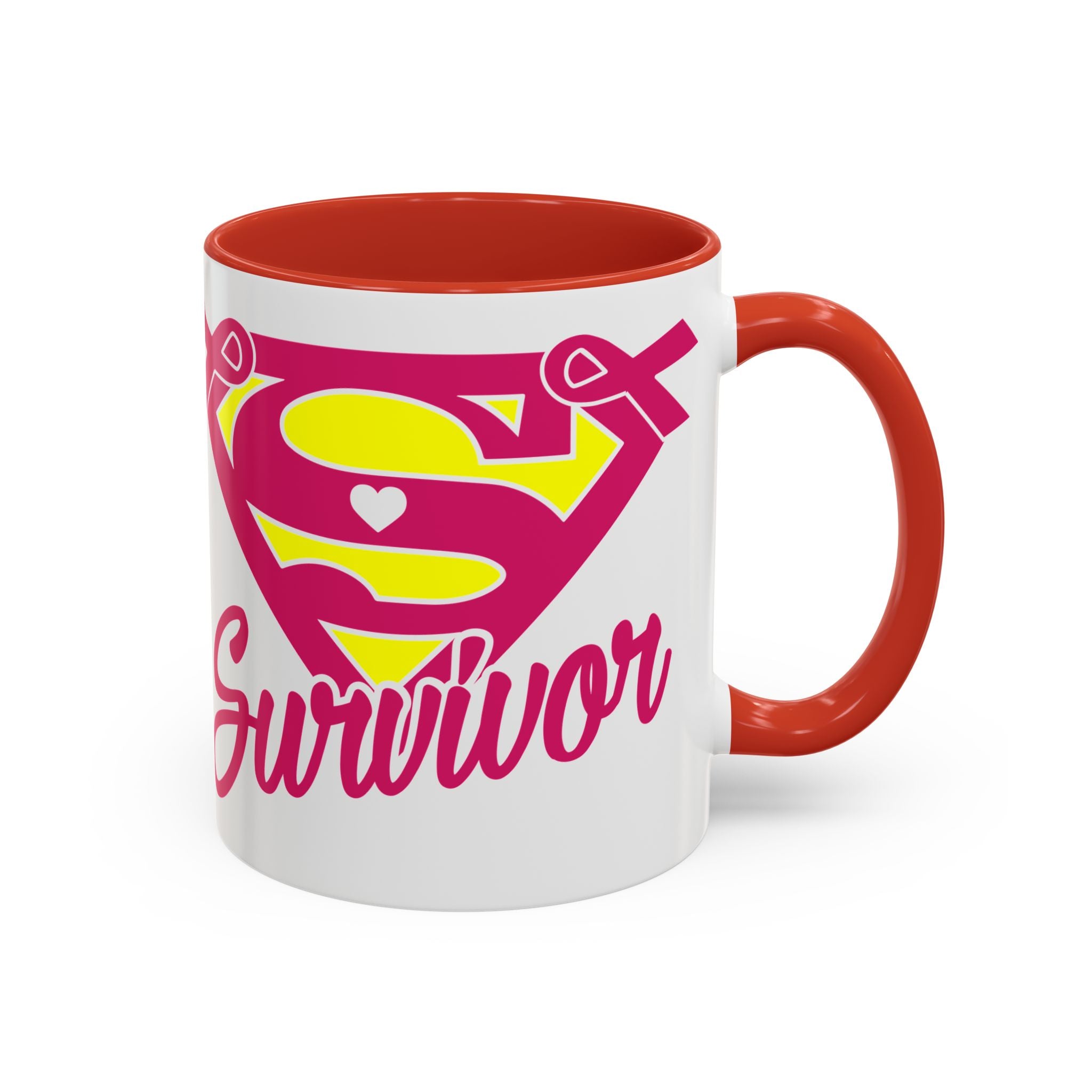 Survivor Mug 11oz & 15oz | Cancer Awareness, Motivational Gift, Empowerment, Superhero Theme, Unique Coffee Cup