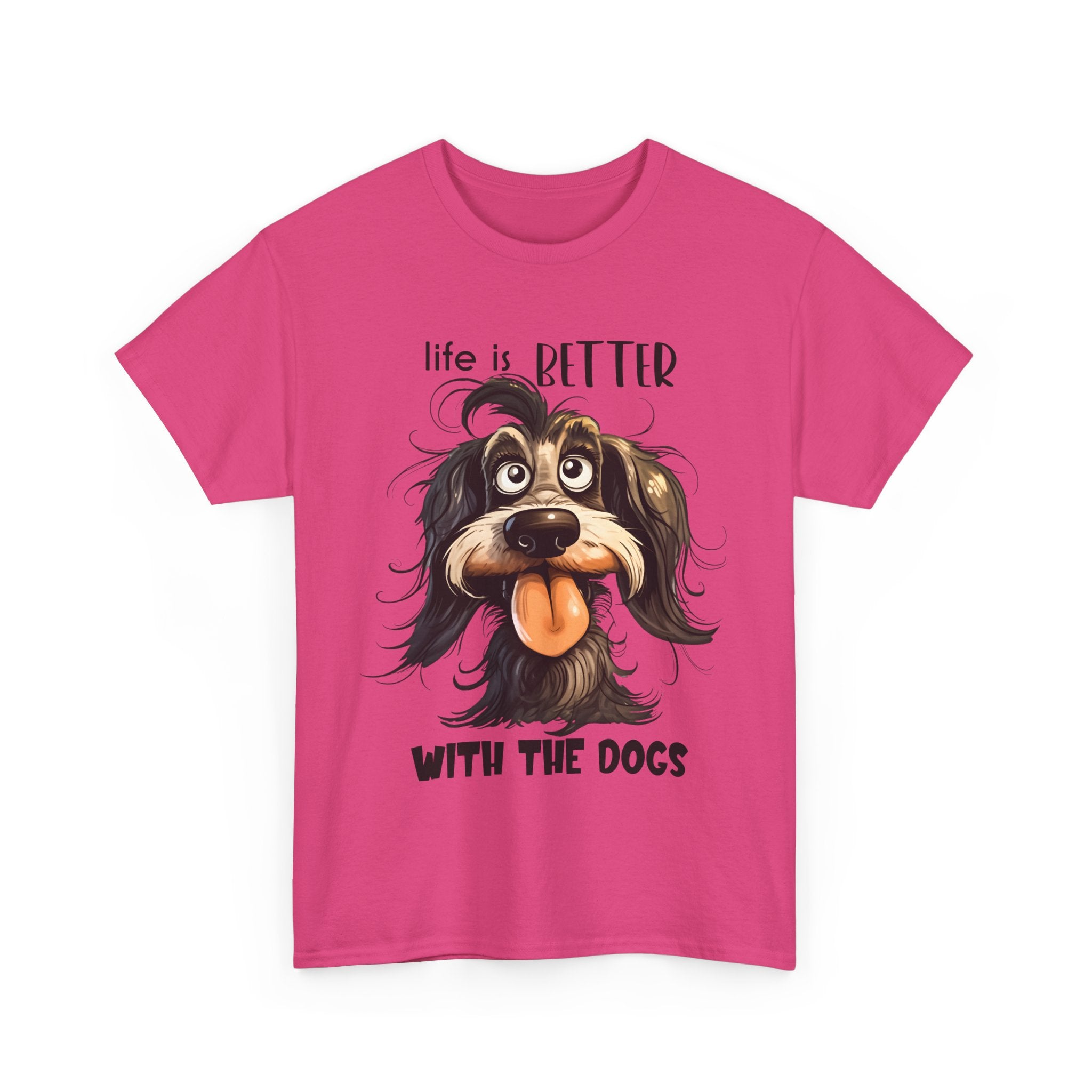 Life is Better with the Dogs Unisex Tee, Funny Dog Lover T-Shirt, Pet Gift, Dog Mom Shirt, Animal Lover Apparel