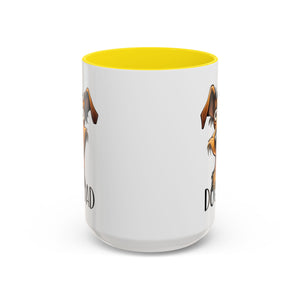 Dog Dad Accent Coffee Mug - Fun Gift for Dog Lovers, Pet Fathers, Father's Day, Birthday, Coffee Lovers