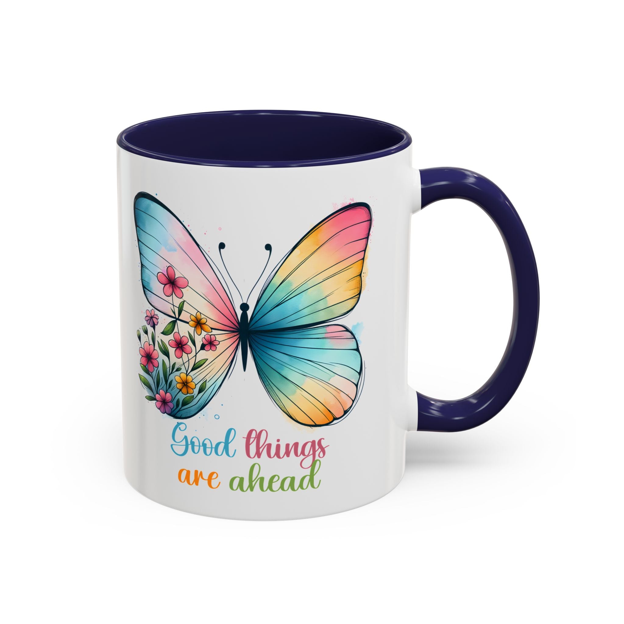 Inspirational Butterfly Coffee Mug positive vibe mental health