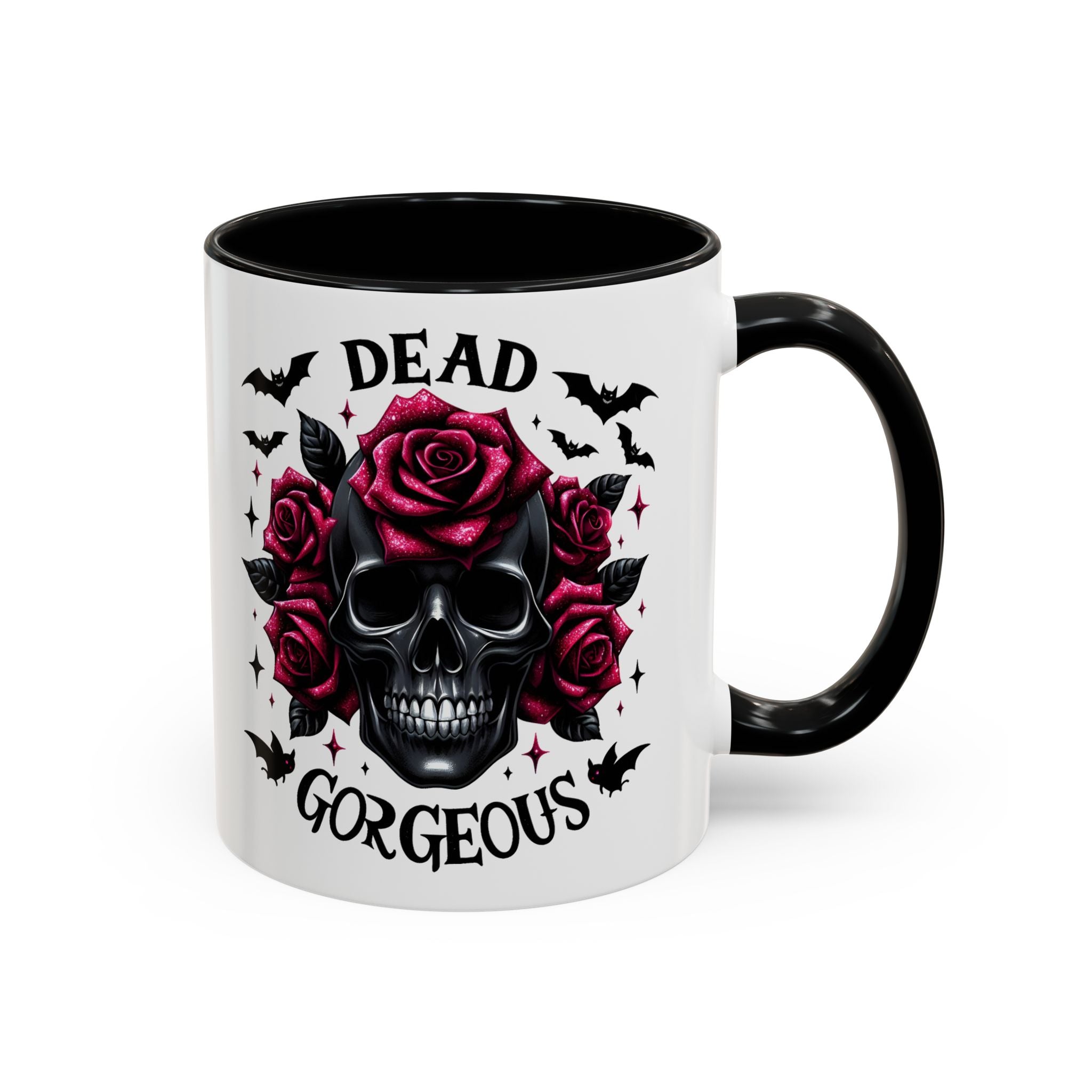 Gothic Skull Coffee Mug - Dead Gorgeous Design halloween horror art goth