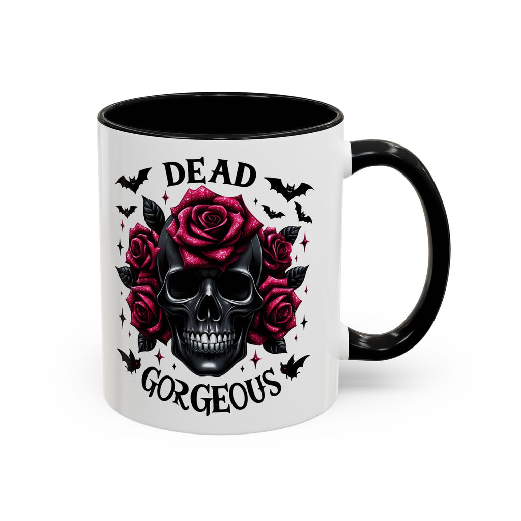 Gothic Skull Coffee Mug - Dead Gorgeous Design halloween horror art goth