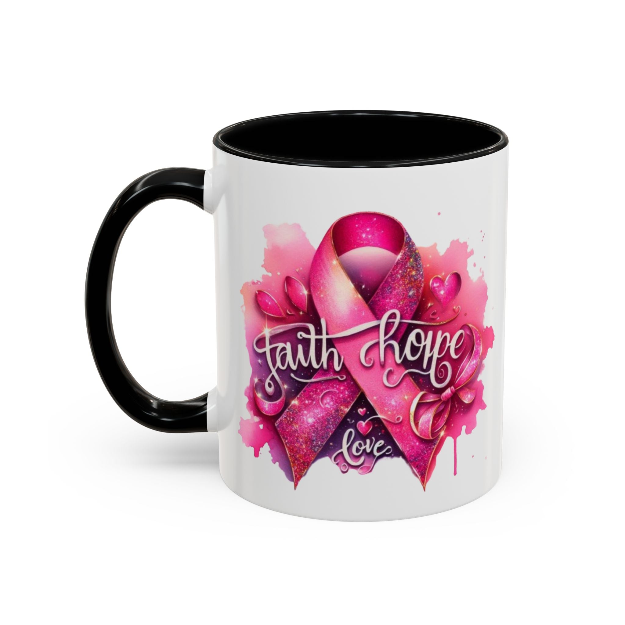 Cancer awareness Inspirational Hope & Faith and Love Coffee Mug