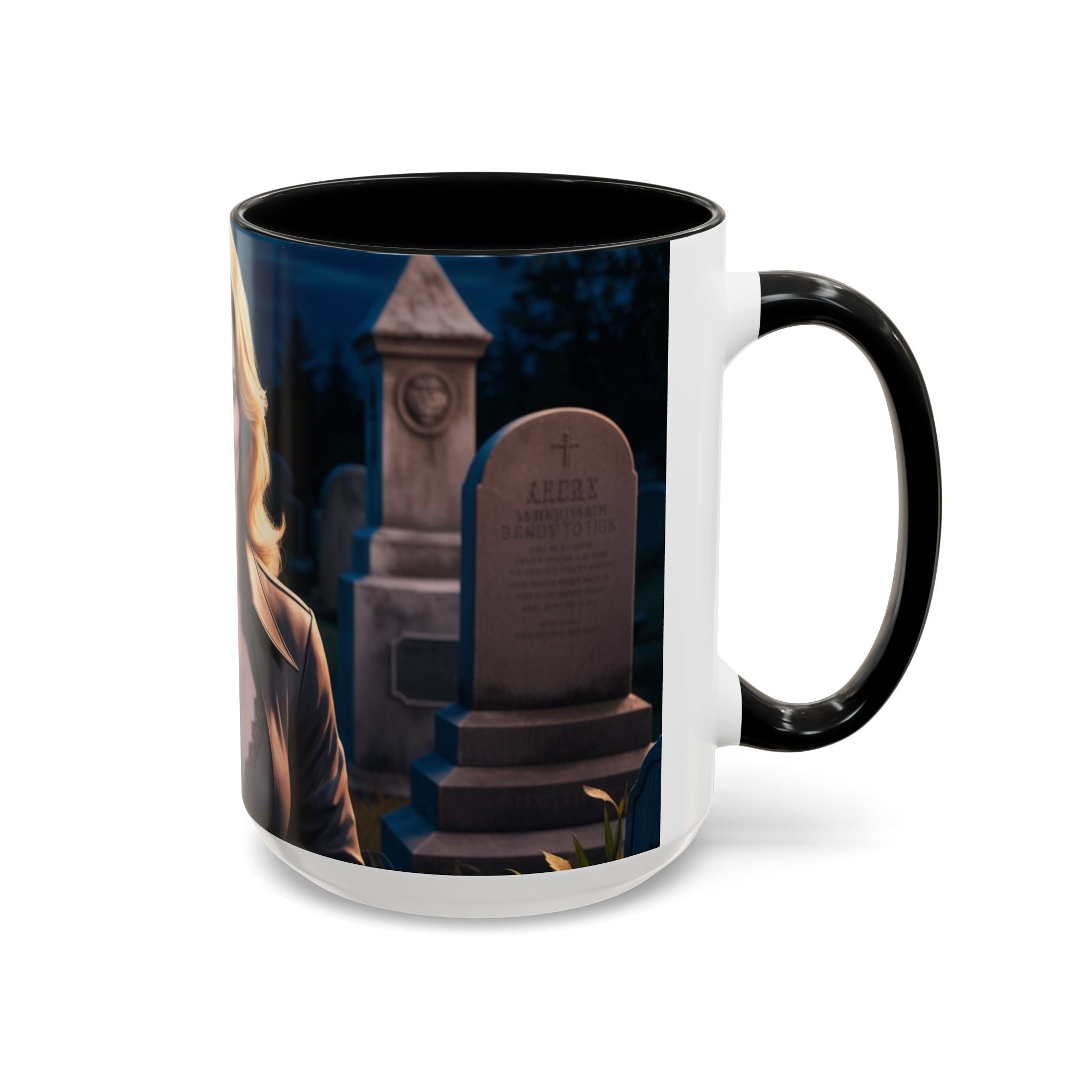 Vampire Beauty Coffee Mug – Gothic Graveyard Accent Mug fantasy horror