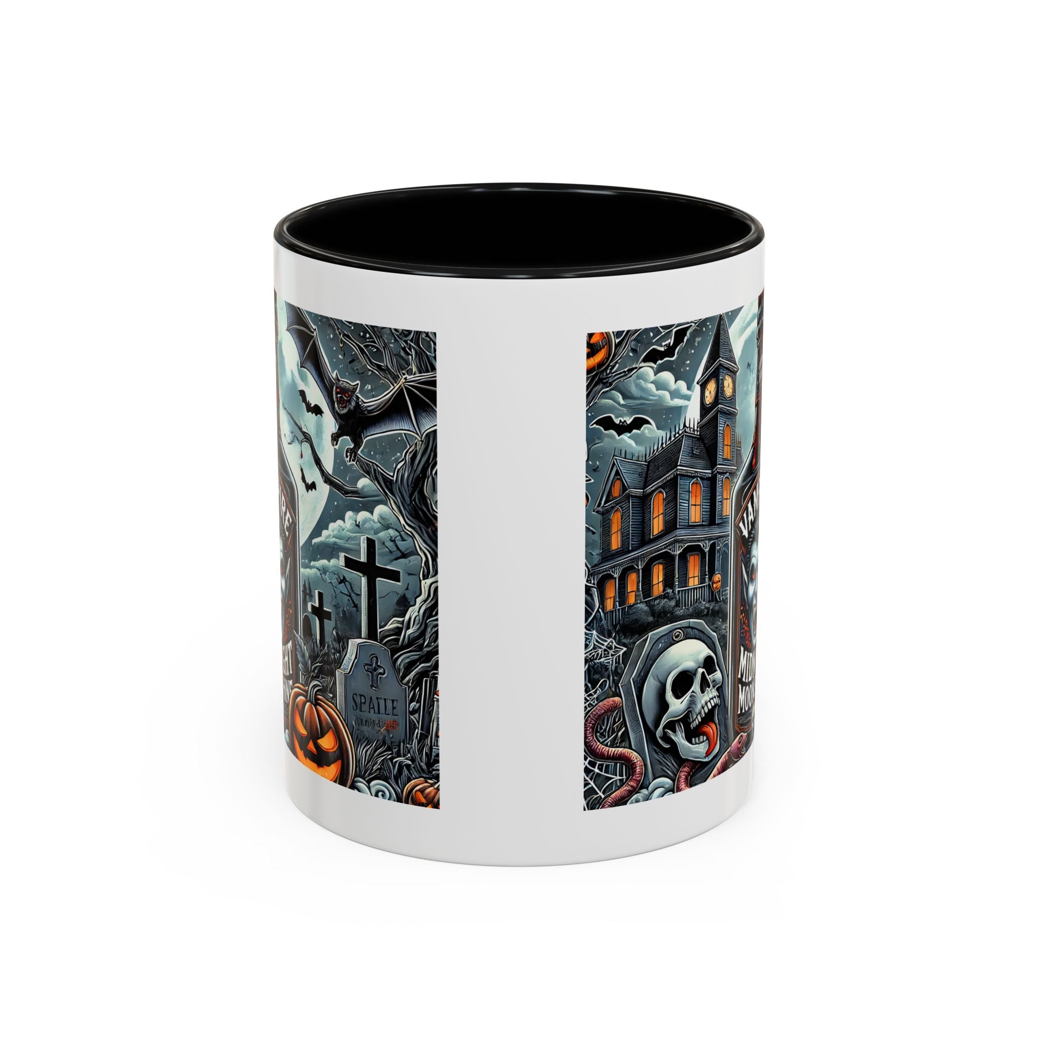 Gothic vampire Halloween Coffee Mug, Spooky Decor, Skull Design, Gift for Horror Lovers,  Party Essential, Unique Drinkware