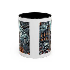 Gothic vampire Halloween Coffee Mug, Spooky Decor, Skull Design, Gift for Horror Lovers,  Party Essential, Unique Drinkware
